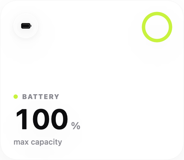 Battery health widget