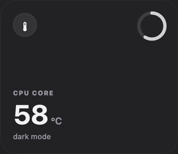 Widget in dark mode
