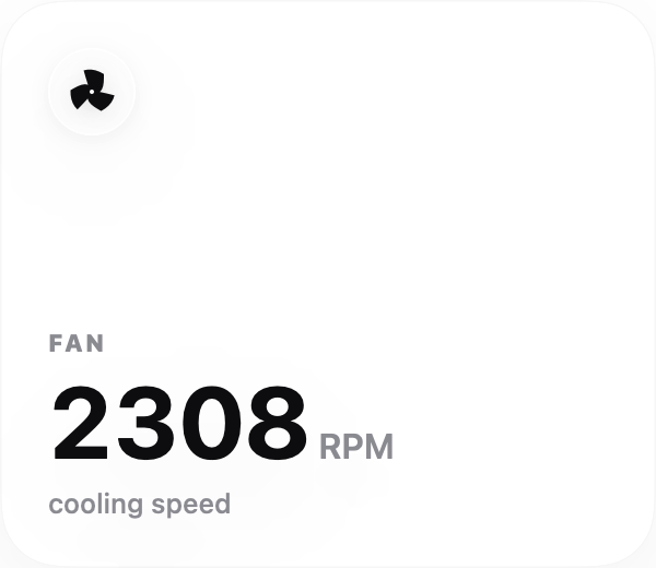 Fan speed widget